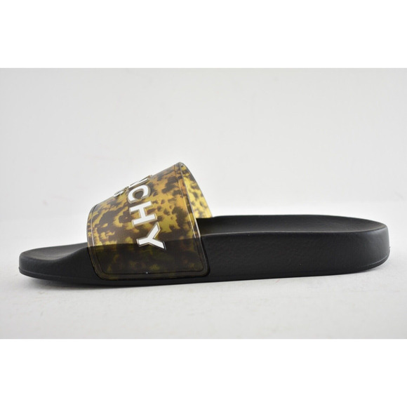 Givenchy Marble Effect Black Yellow Logo Slide On Pool Sandal Flip Flop Flat 35 - Picture 8 of 12